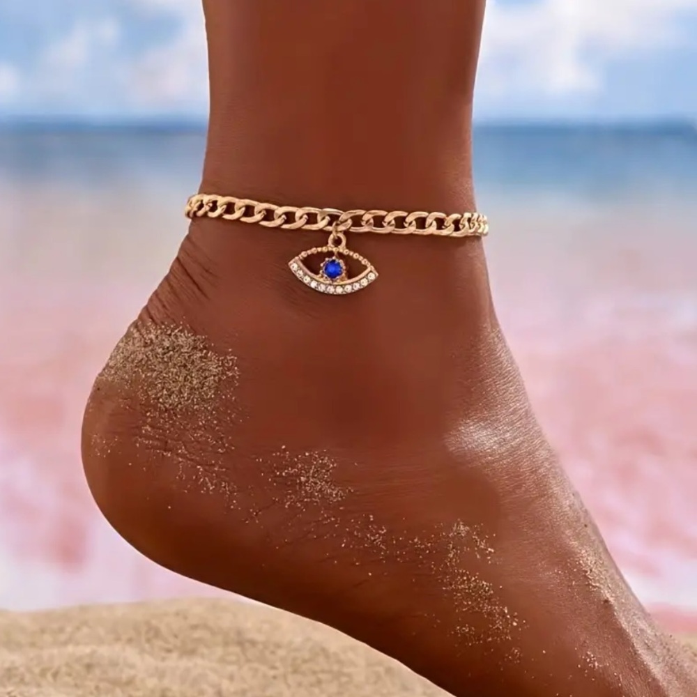 Evil eye anklet
